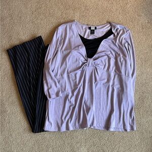 Studio 1940 Lavender Top & Pants Outfit